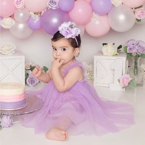 Purple Lavender Baby Girl Tulle dress